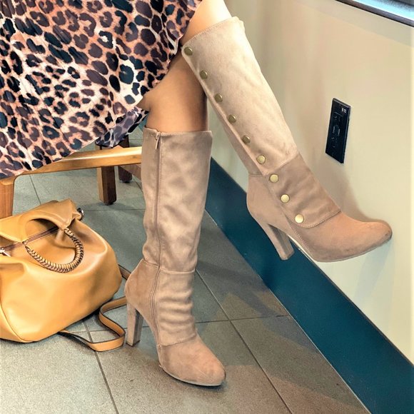 Military Style Vintage Ladies Knee-high Boots - Picture 5 of 9